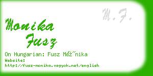 monika fusz business card